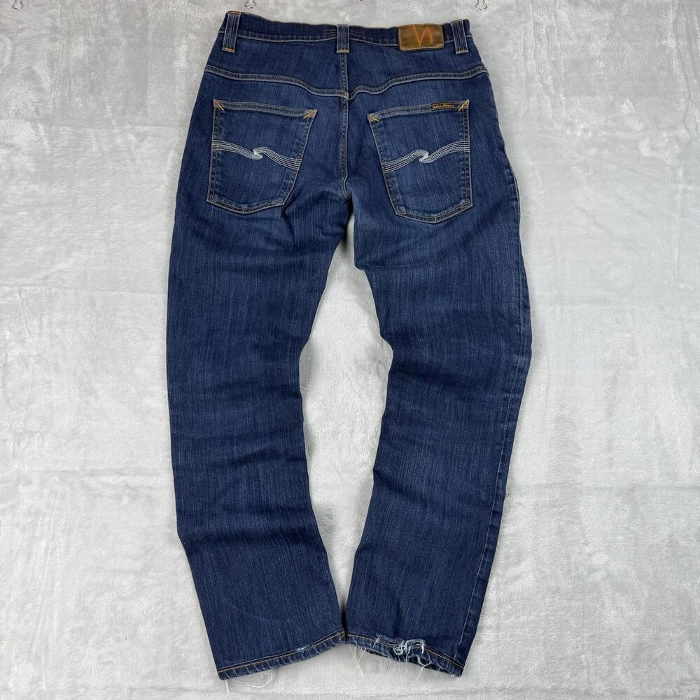 Nudie Jeans Slim Fit Blue Denim Fit 30x28 Organic Cotton Italy Tapered Preppy